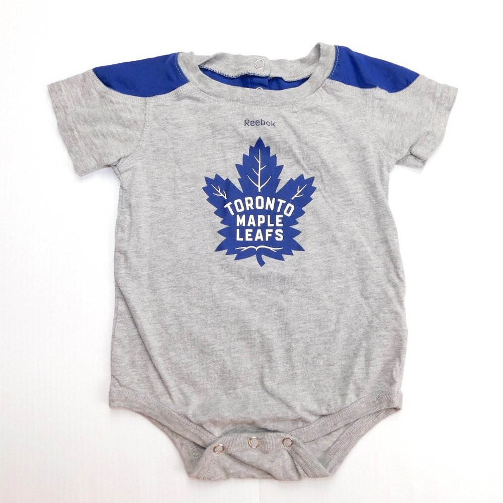 Reebok NHL Toronto Maples Leafs Baby Toddler 18 Months 8M Blue Gray onesie